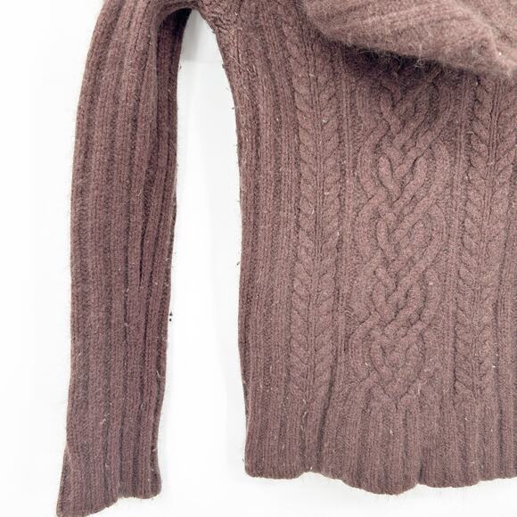 Abercrombie & Fitch Womens Vintage‎ Wool Cashmere Blend Cable Knit Sweater Large - Picture 2 of 7